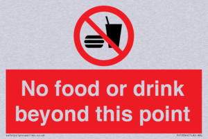 No food or drink beyond this point